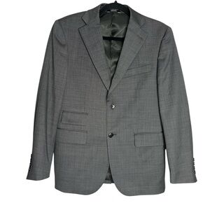 Geoffrey Beene Men's Grey Wool 2 Button Blazer, size 34S
